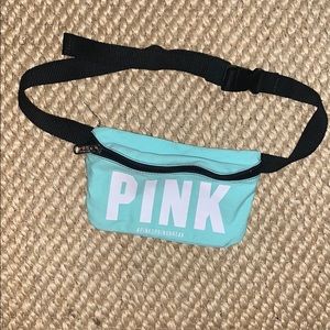 Pink Victoria’s Secret Fanny pack light blue